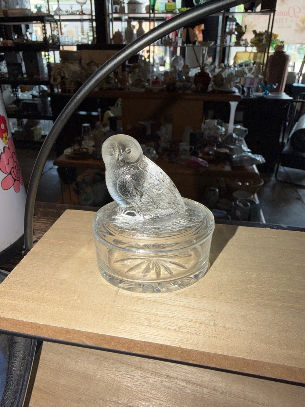 Vintage Luminarc in France glass trinket container